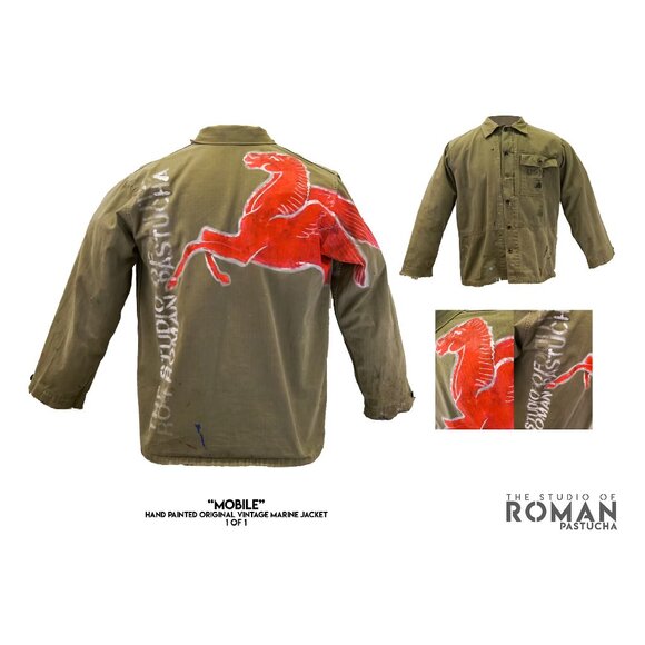 Hand Painted Original Vintage Marine Jacket